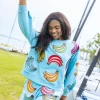 Aqua Multi Banana Sweatshirt