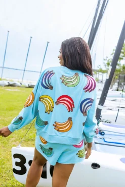 Aqua Multi Banana Sweatshirt