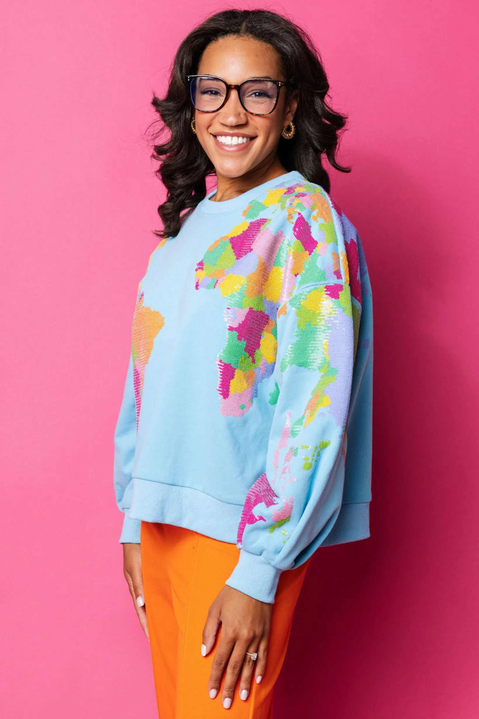 Aqua Queen Of The World Sweatshirt