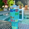 Aqua Spring Break Queen Rhinestone Tumbler