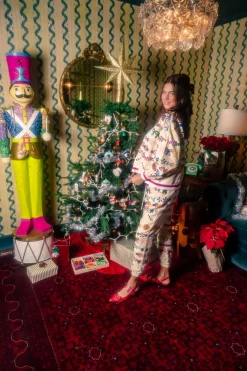 Beige Candy Garland Sweatshirt