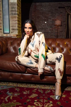 Beige Deer Head Jogger