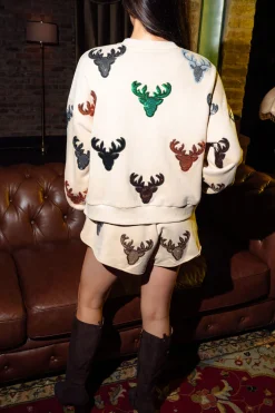 Beige Deer Head Short