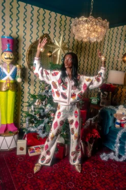 Beige Multi Ornament Cardigan