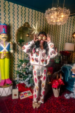 Beige Multi Ornament Cardigan