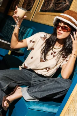 Beige Scattered Espresso Martini Tee