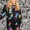 Black & Neon Scatter Skier Sweatshirt