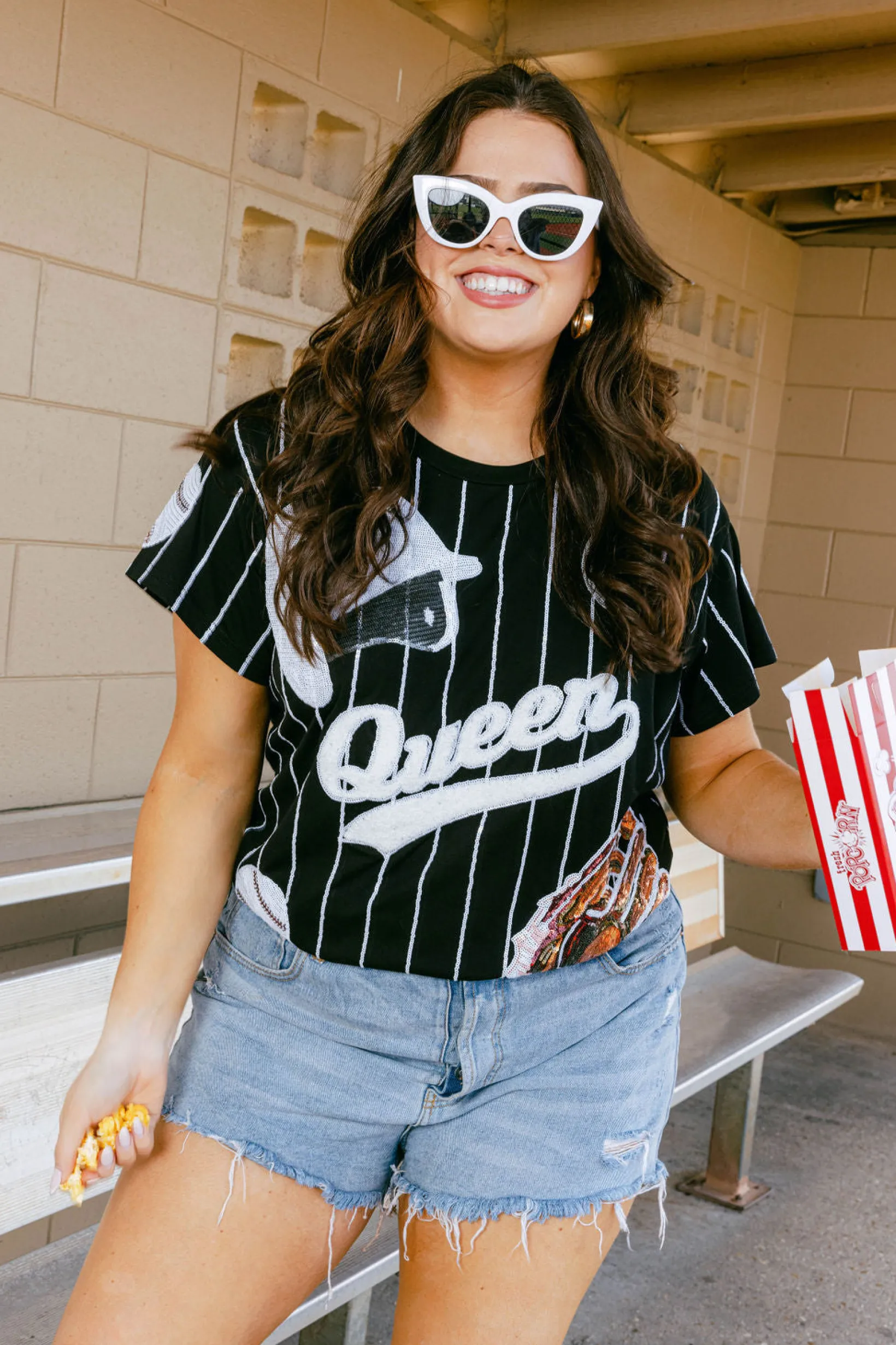 Black & White Batter Up Tee
