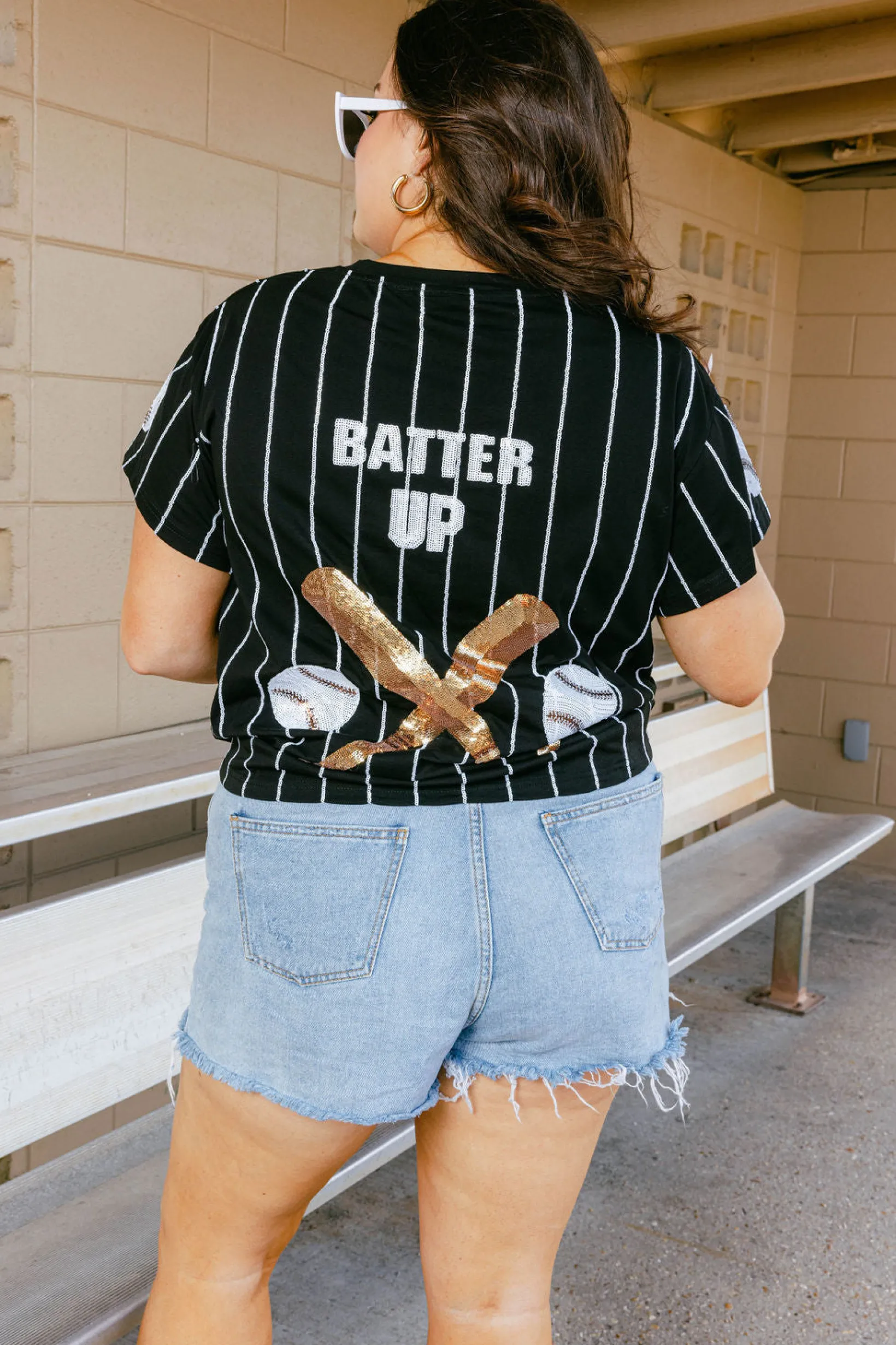 Black & White Batter Up Tee