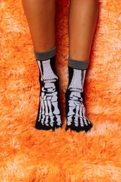 Black & White Skeleton Socks