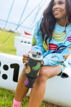 Black Banana Rhinestone Tumbler