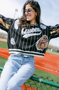 Black Batter Up Queen Sweatshirt