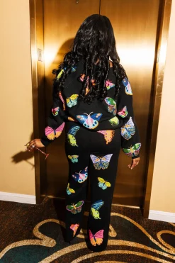 Black Big Butterfly Cardigan