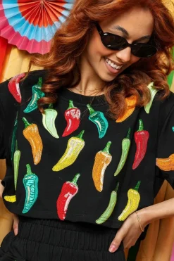 Black Chili Pepper Top