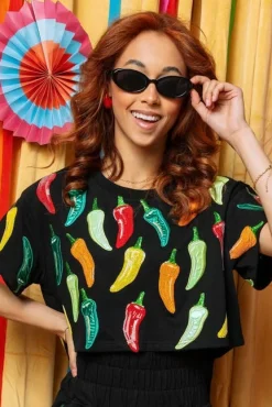 Black Chili Pepper Top