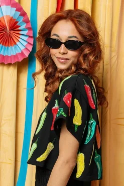 Black Chili Pepper Top