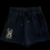 Black Embellished Spider Short