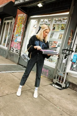 Black Jeweled 'NYC' Sweatshirt