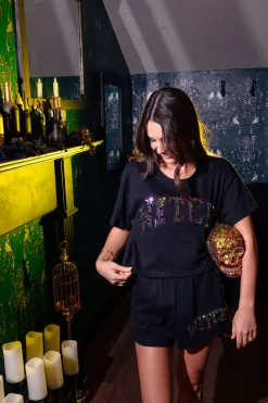 Black Jeweled 'Witch' Short