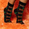 Black Multi 'Boo' Rhinestone Socks
