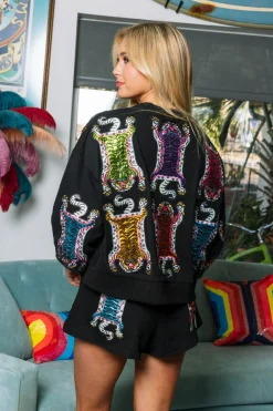 Black Multi Tiger All Over Sweatshirt