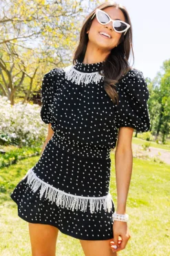 Black Pearl Flounce Skirt