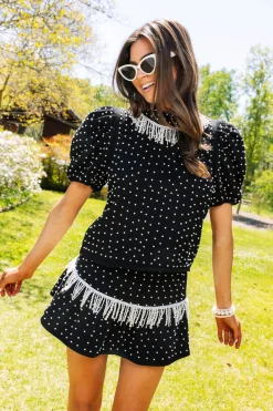 Black Pearl Flounce Skirt