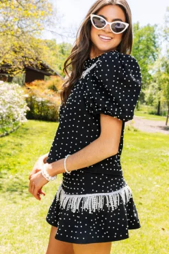 Black Pearl Flounce Skirt