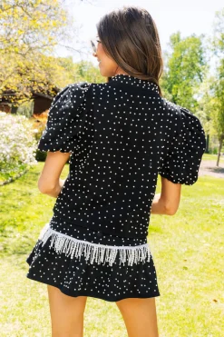 Black Pearl Flounce Skirt