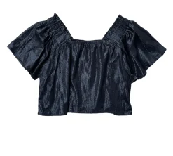 Black Pebble Flutter Top