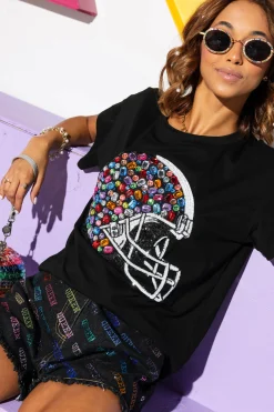 Black Rainbow Jewel Helmet Tee