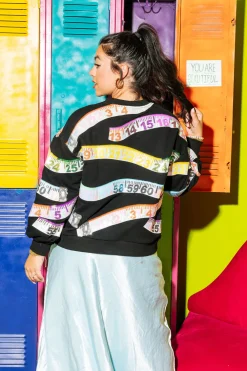 Black Rainbow Measuring Tape Sweatshirt