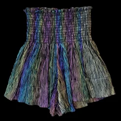 Black Rainbow Pleat Swing Short