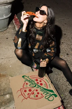 Black Scattered Champagne Bottle Sweatshirt