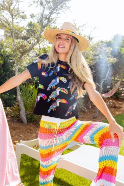 Black Scattered Toucan Tee