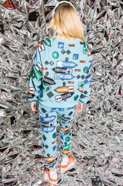 Blue Ski Signs Joggers