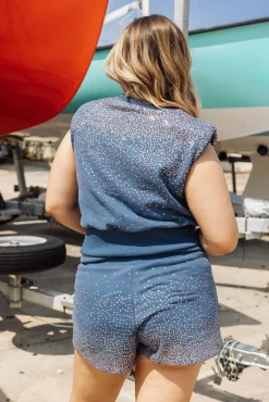 Blue Stars & Stripes Scatter Shoulder Pad Tank