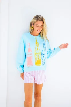 Bright Blue Multi Coca-Cola® Bottle Sweatshirt