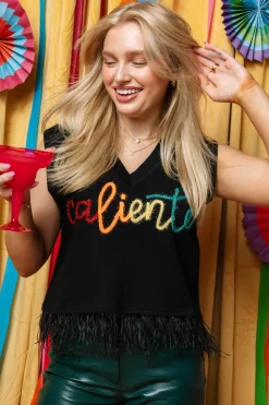 Caliente Feather Sweater Tank