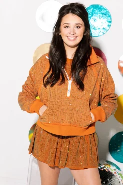 Caramel Active Rhinestone Short