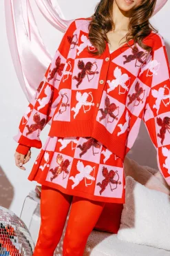 Checkered Cupid Cardigan