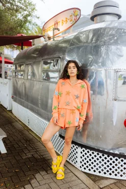 Coral Beaded Starfish Collar Short