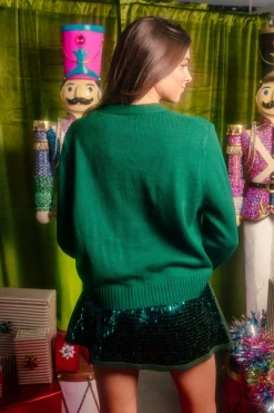 Dark Green Cajun Nutcracker Sweater