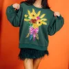 Dark Green Fall Bouquet Sweatshirt