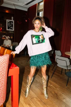 Dark Green Feather Skirt