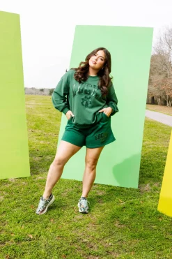 Dark Green 'Lucky' Short