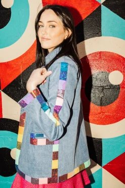 Denim Rainbow Blazer