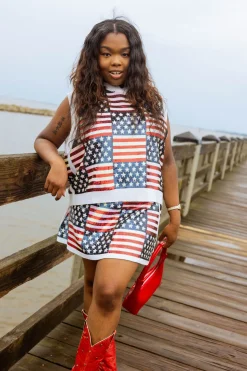 Full Sequin Stars & Stripes Sweater Vest