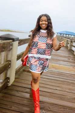 Full Sequin Stars & Stripes Sweater Vest