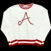 Glitter Script "A" LS Sweater